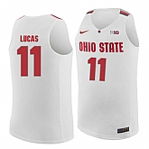 Ohio State Buckeyes #11 Jerry Lucas White College Basketball Jersey Dzhi,baseball caps,new era cap wholesale,wholesale hats